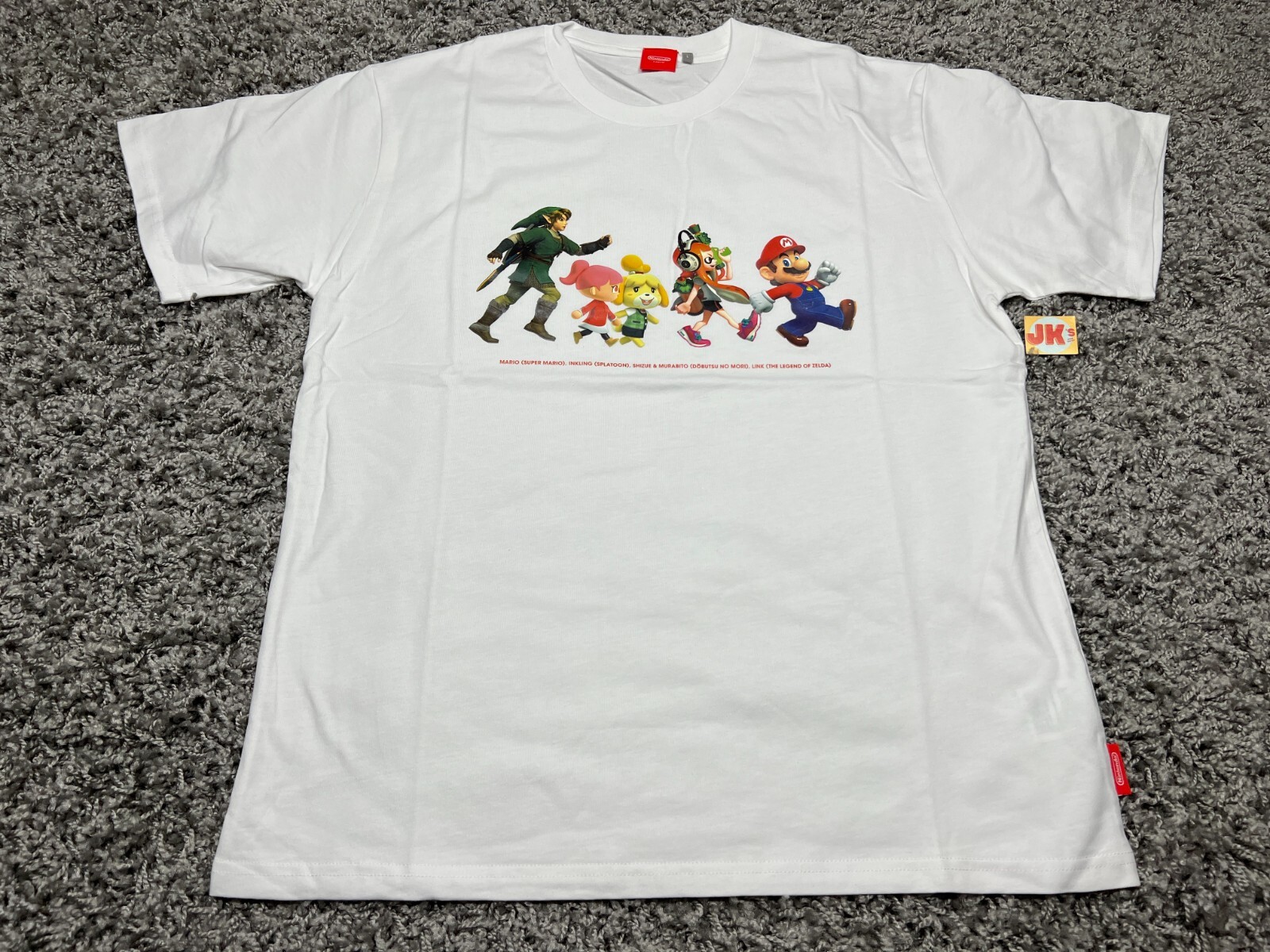 NEW Nintendo Tokyo Shirt Adult Large White Mario Inkling