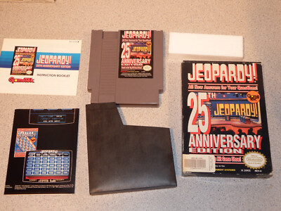 Jeopardy 25th Anniversary Edition   Nintendo NES Complete in Box Manual