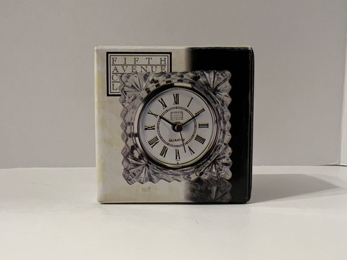Fifth Avenue Crystal - Starburst Crystal Quartz Clock - New/Unused