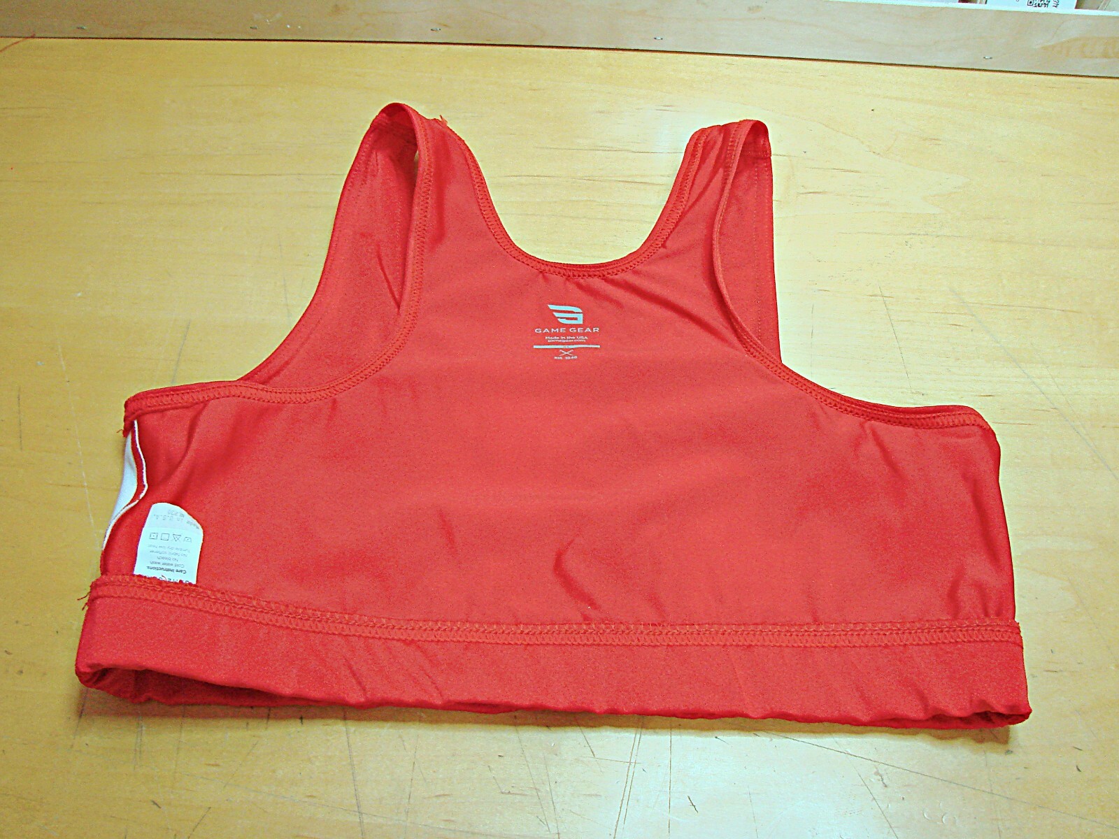 Game Gear Womens Red Sports Bra Lined No Padding Full Coverage Several Sizes