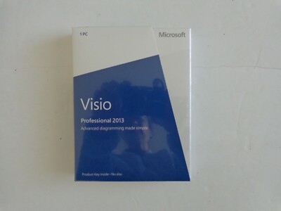 Microsoft Visio Professional 2013, SKU D87-05358, Sealed Box, Product key card