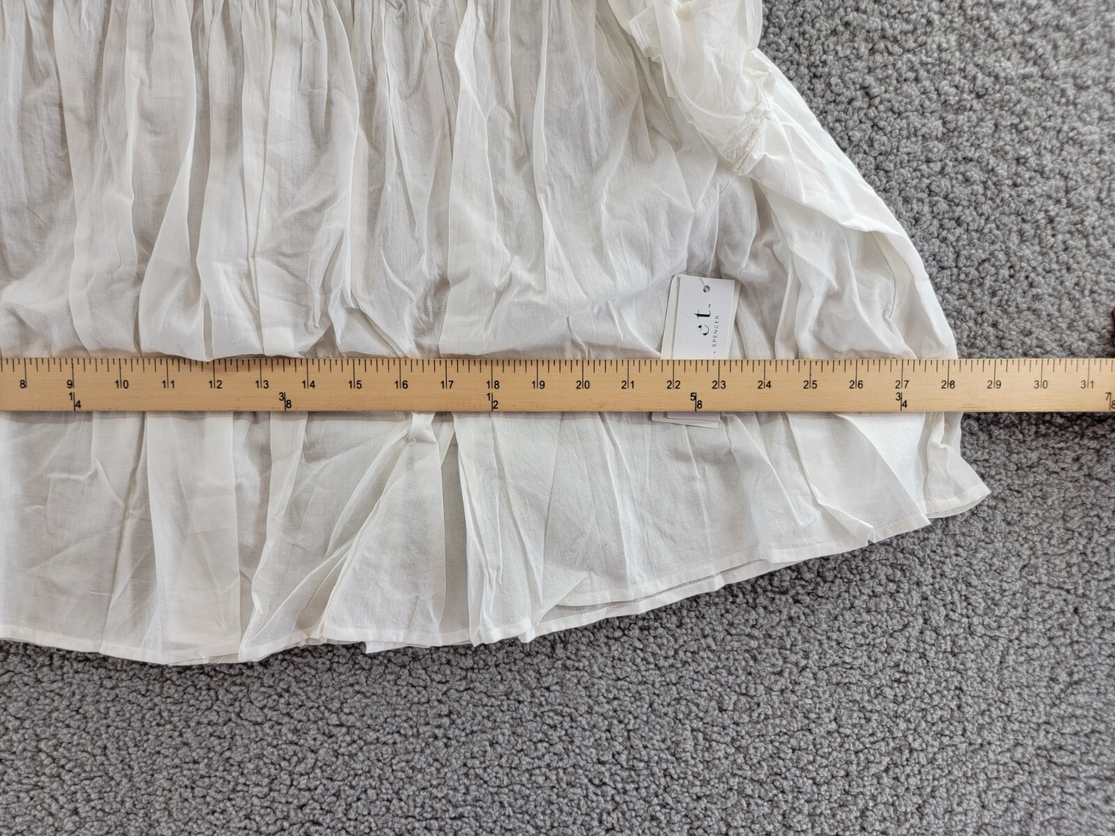 Velvet by Graham & Spencer Inessa Cap Sleeve Top Women's L White Button Back S/S - Picture 7 of 17