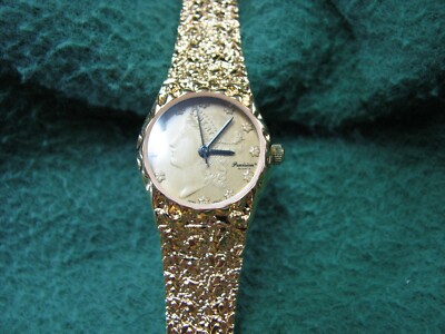 Beautiful Ladies OR Men's Gruen Precision Quartz Watch  Gold Plated Nugget Watch