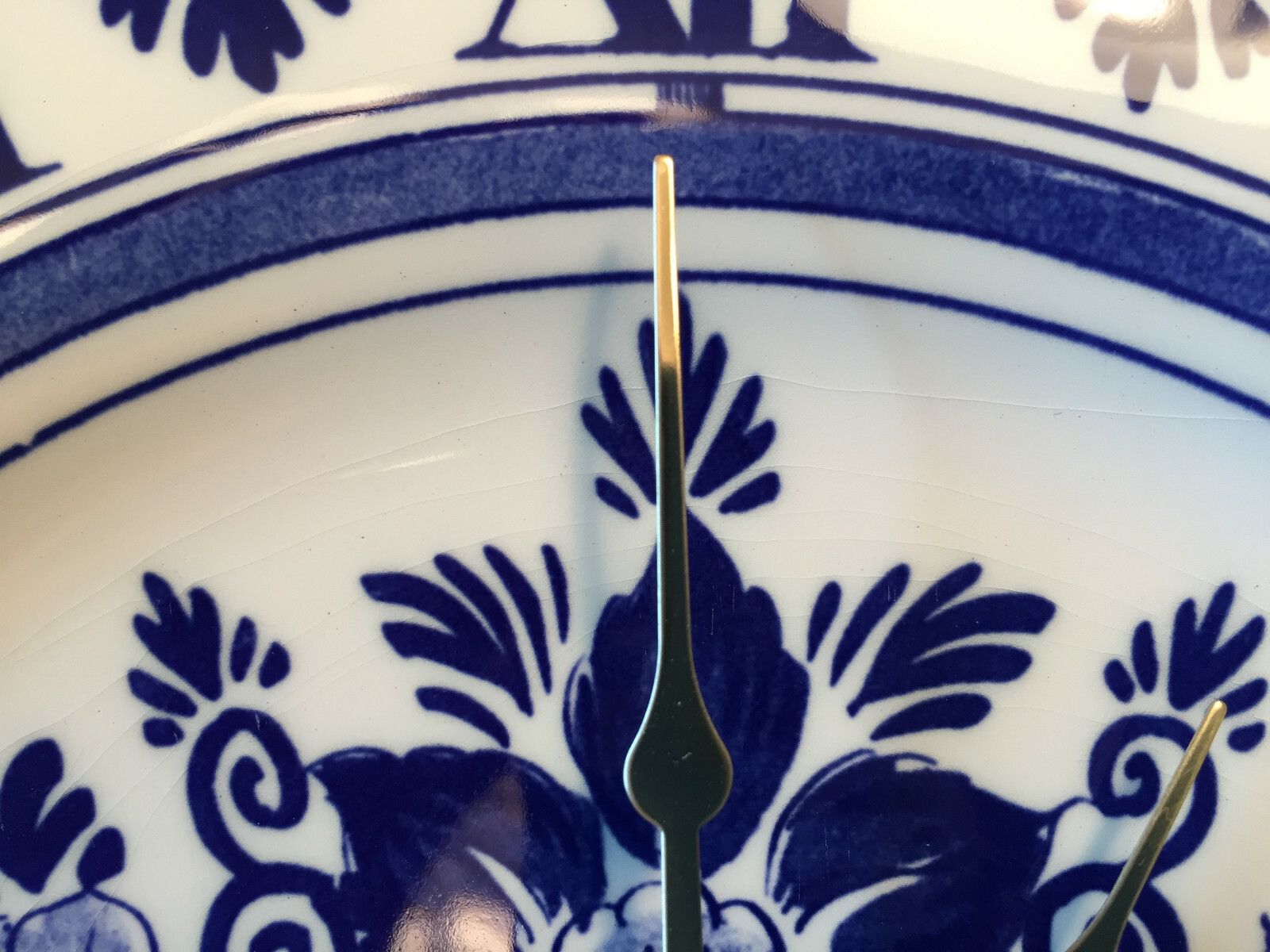 VINTAGE Delft Holland Plate Wall Clock BRAND NEW QUARTZ BATTERY MOVEMENT 10 IN A