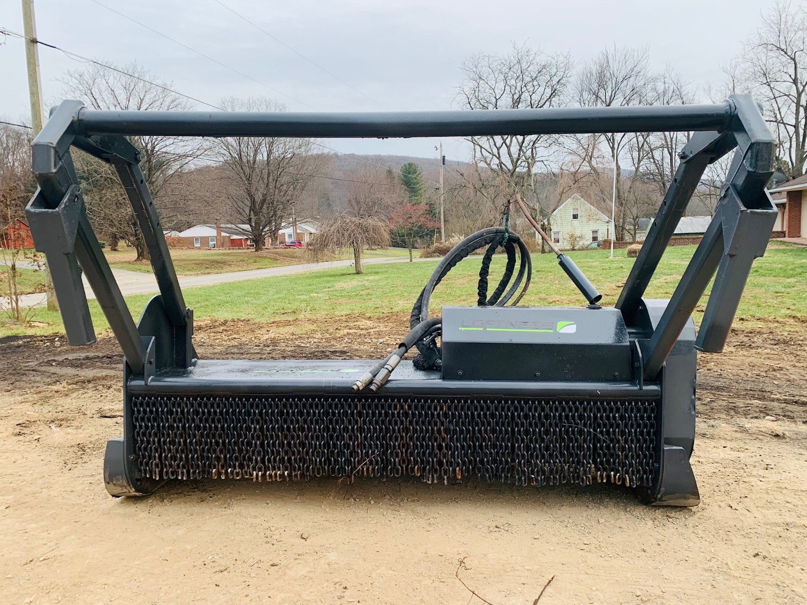 LOFTNESS TIMBER AXE 73AX MUCLHING HEAD SKID STEER TREE GRINDER ATTACHMENT