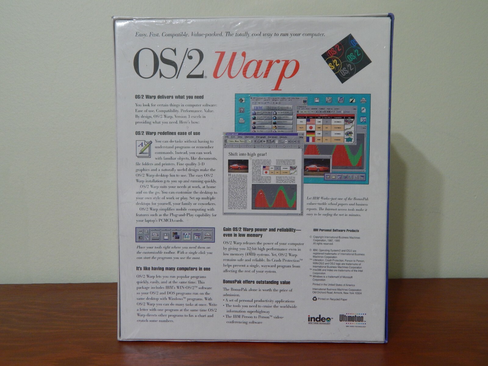 New Old Stock IBM OS/2 Warp Version 3 + Bonus Pack SEALED