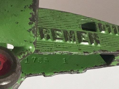 Rare Hubley Bremen Green Cast Iron Airplane - Nice!