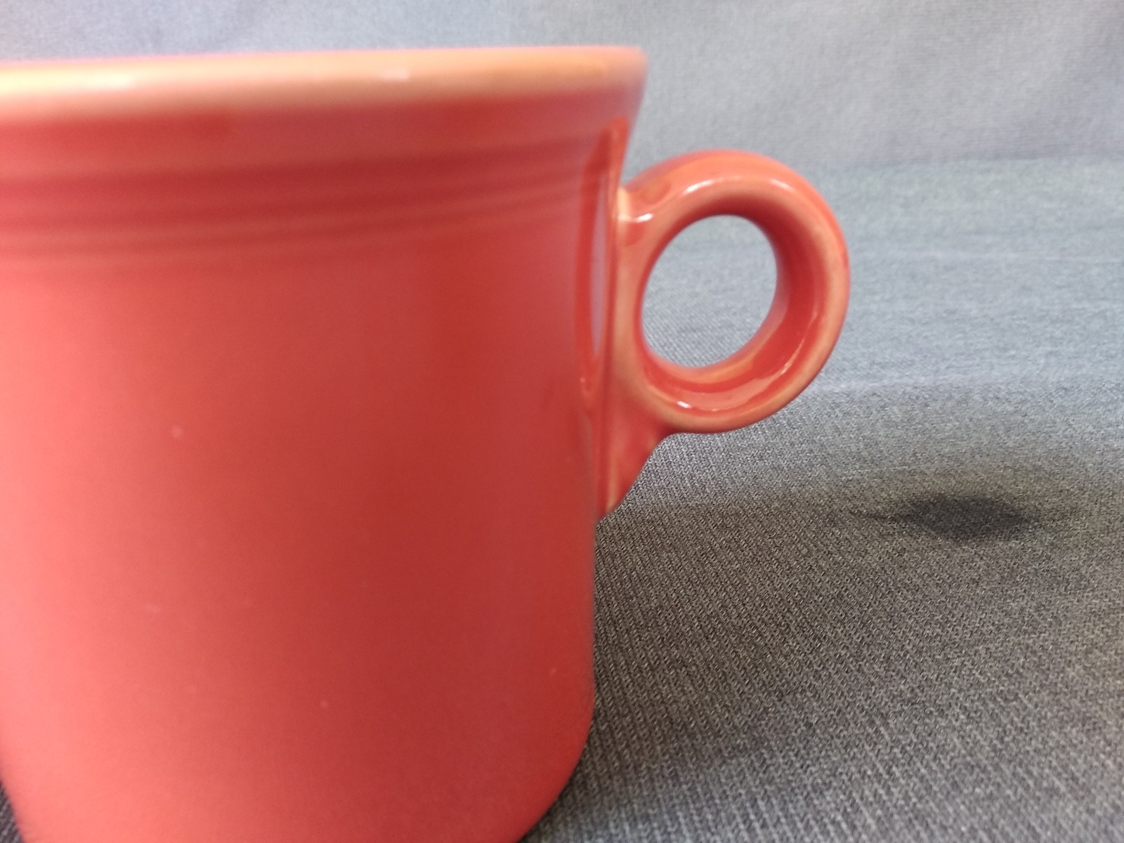 2 Vintage HLC Fiesta Fiestaware Green & Orange Tom & Jerry Coffee Mugs