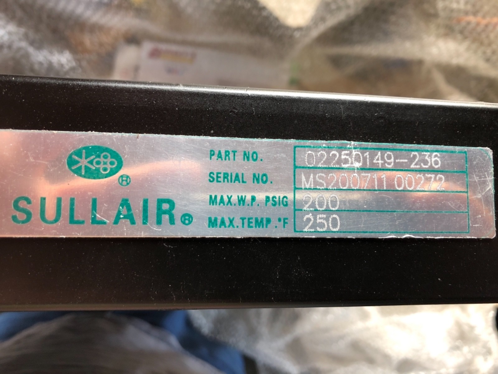 Sullair Air Compressor Oil Cooler PN 02250149-236