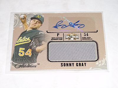 2014 Triple Threads SONNY GRAY Unity Game Relic Autograph/99 Oakland ATHLETICS