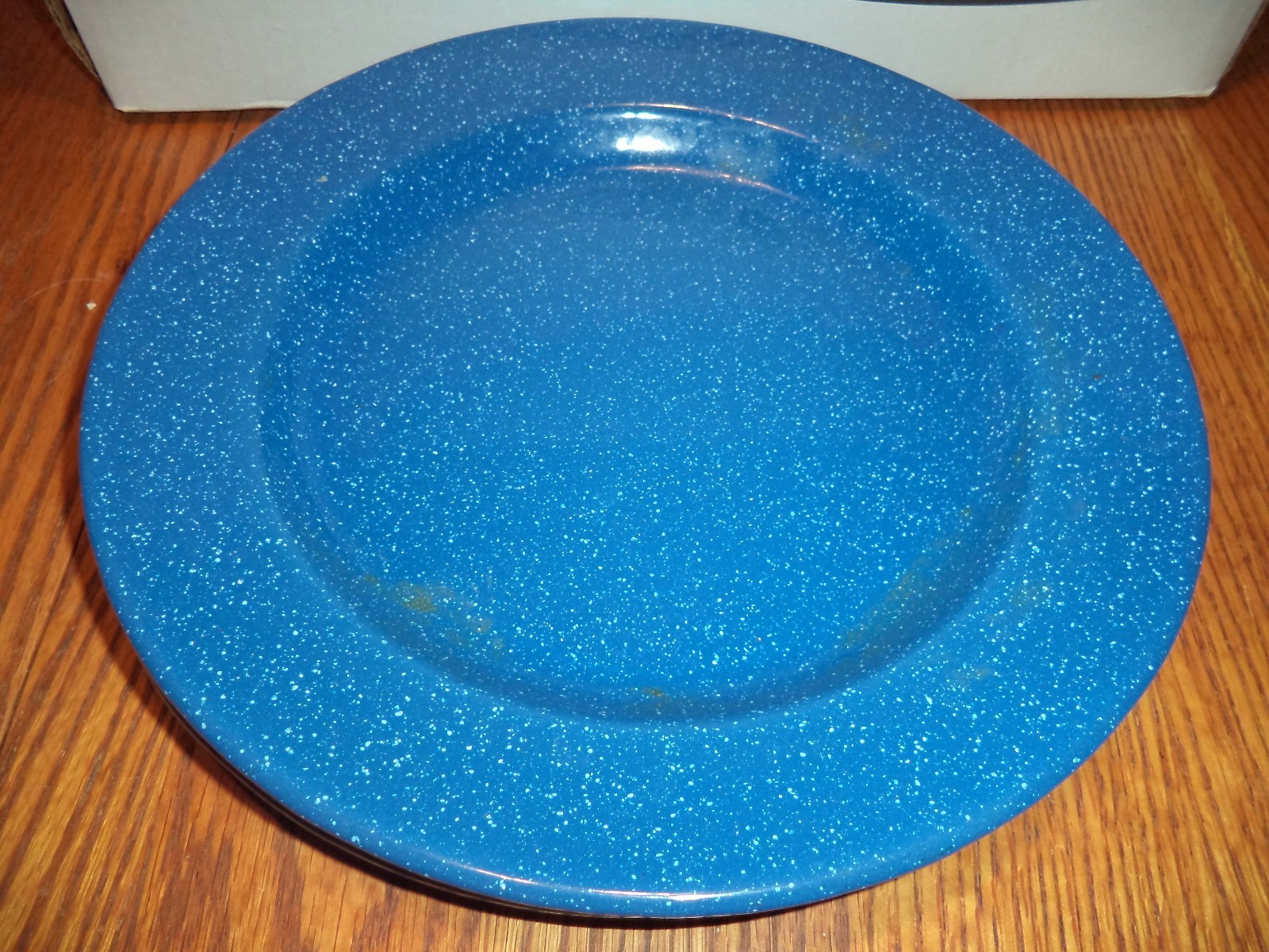 GRANITE CAMPING SET - PLATE, BOWLS, CUP, COFFEE POT, SKILLET - NEW/OLD STOCK