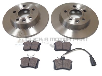 VOLKSWAGEN SHARAN MOST MODELS 2000-2009 REAR 2 BRAKE DISCS AND PADS SET NEW