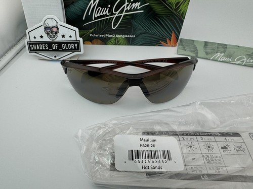 Pre-owned Maui Jim Hot Sands Mj 426-26 Rootbeer W/ Hcl Bronze Polarized Sunglasses