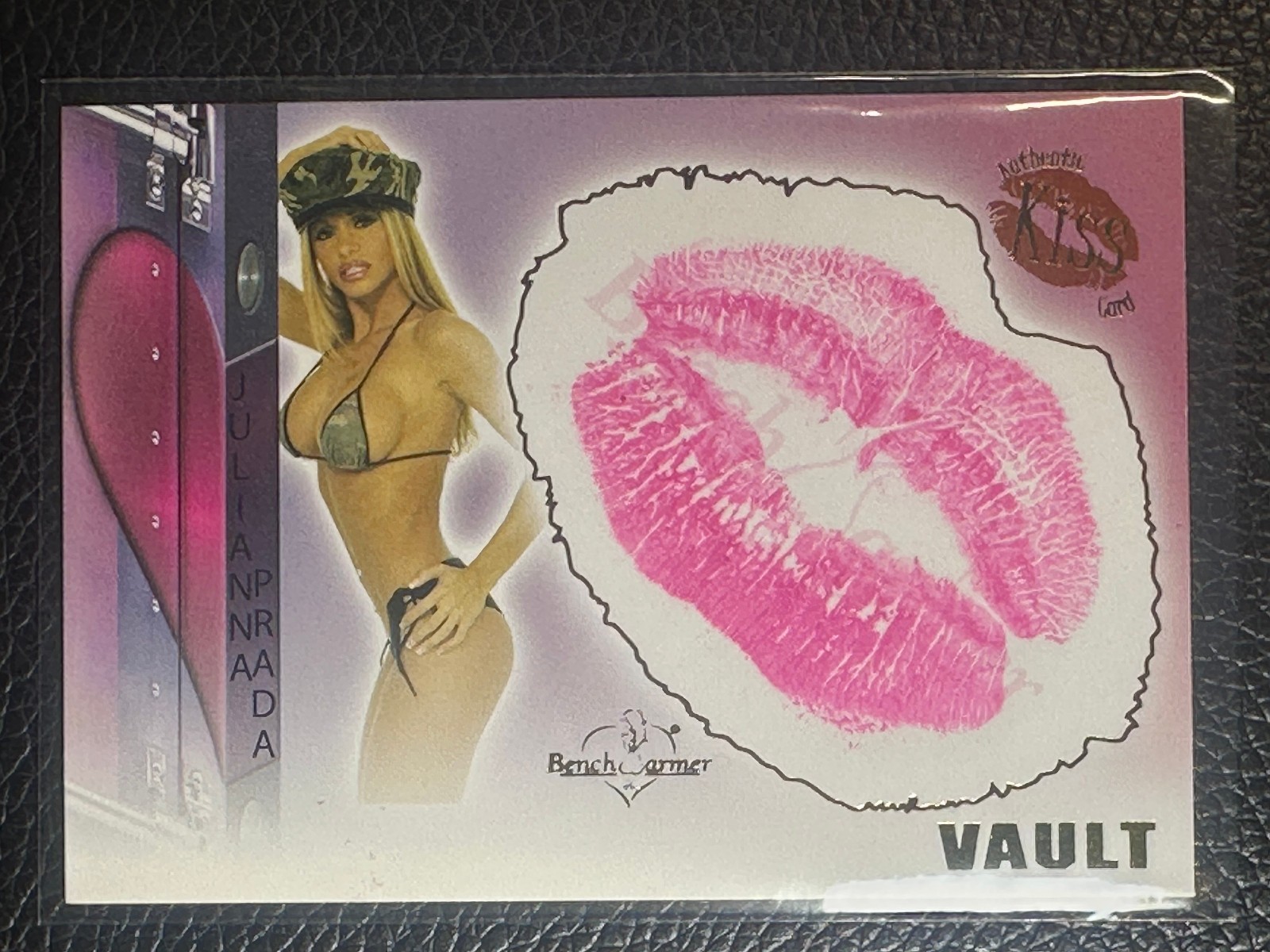 2012 Bench Warmer Vault Kiss Card Julianna Prada Kiss Print