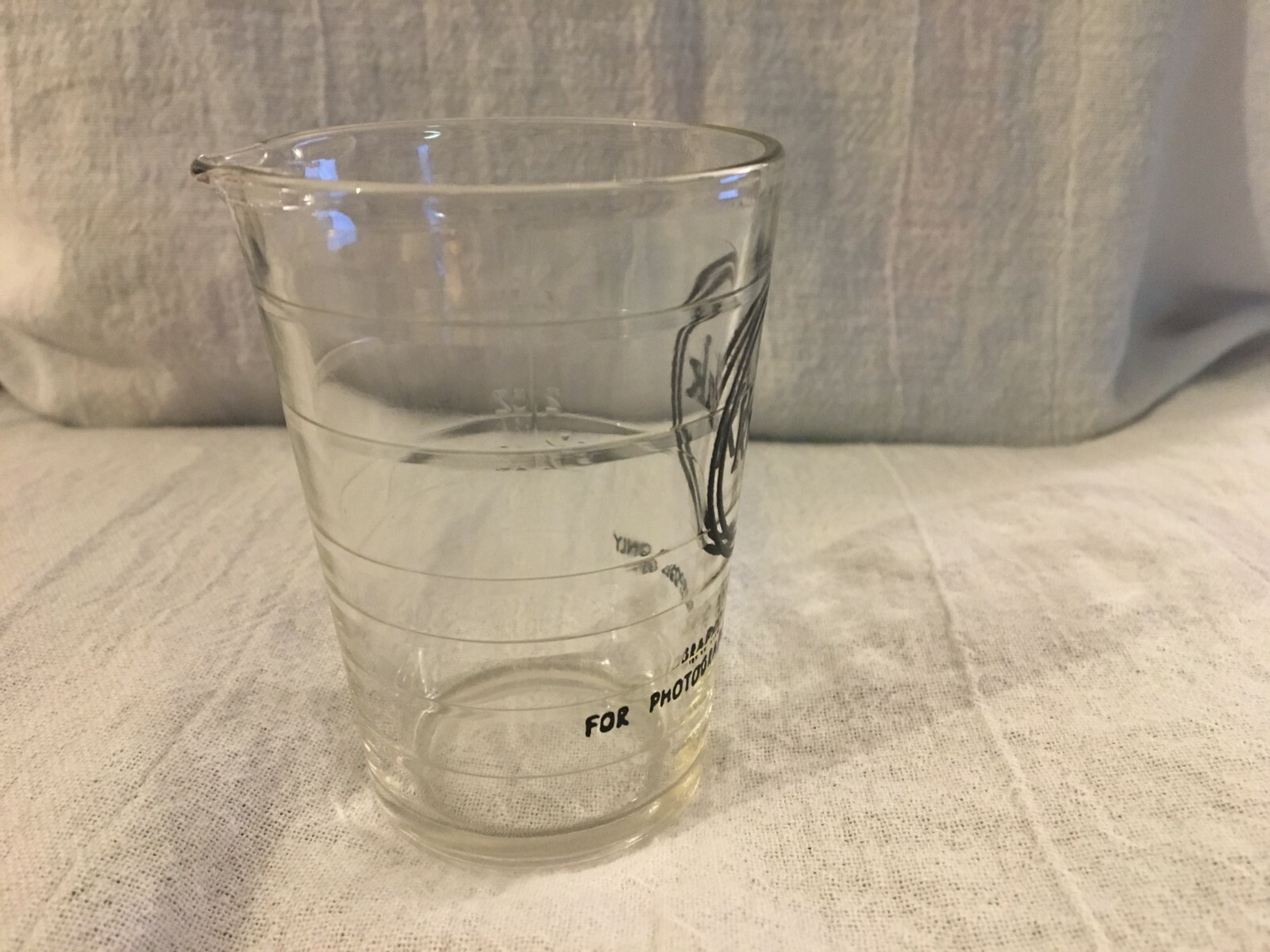 Vintage Kodak For Photographic Purposes Only Glass Measuring Cup/Beaker 4 oz