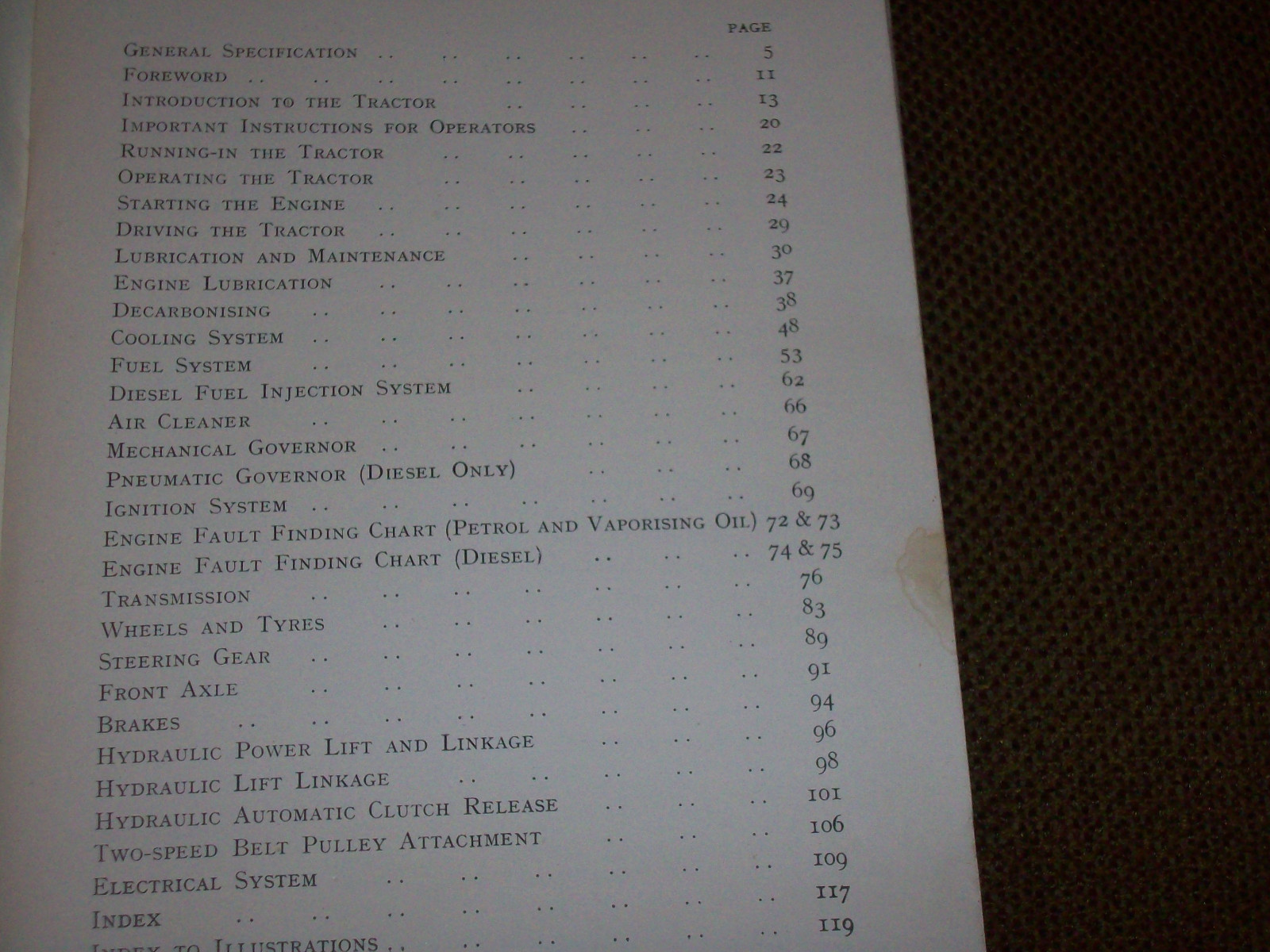 Original 1953 Ford Fordson Major Tractor Operator's Manual Printed in England