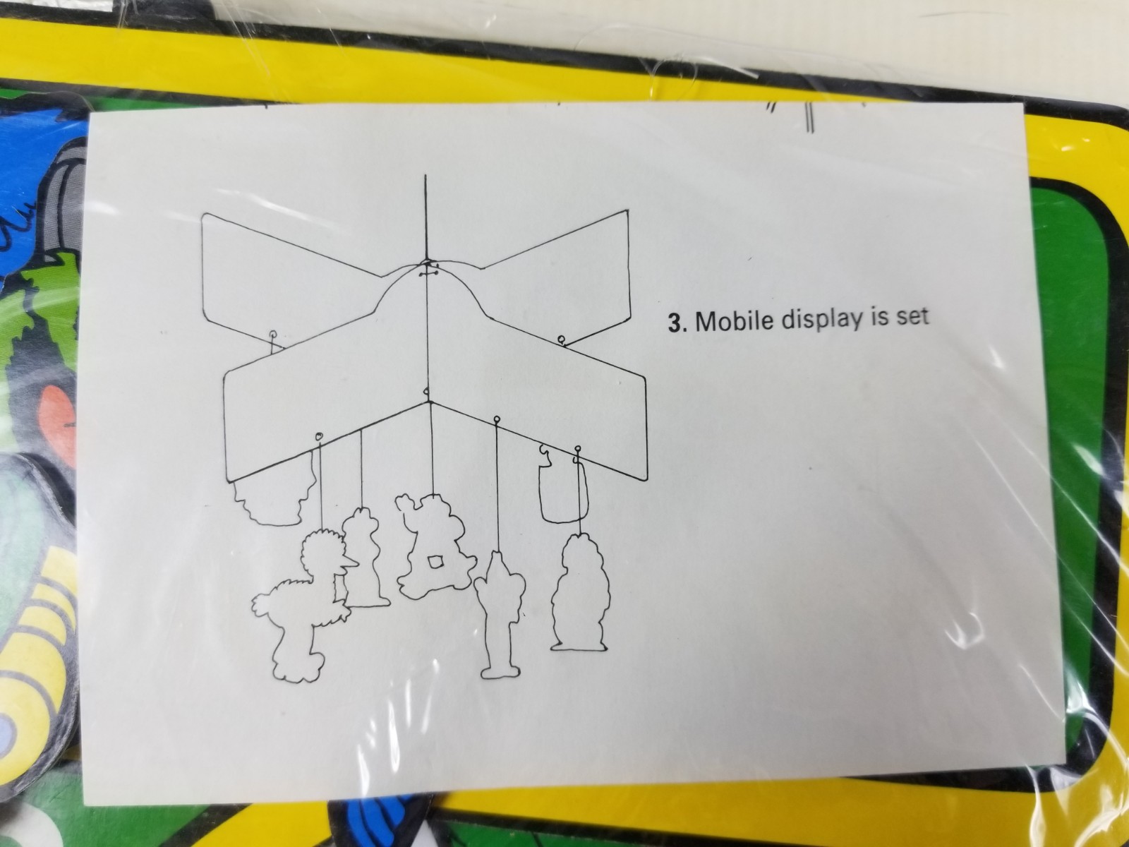 Vintage Sesame Street Baby Crib Hanging Mobile 80s