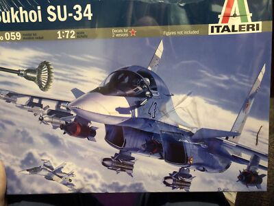 Italeri Sukhoi SU-34/32 Strike Flanker Model Airplane Aircraft Kit 1:72 No 059