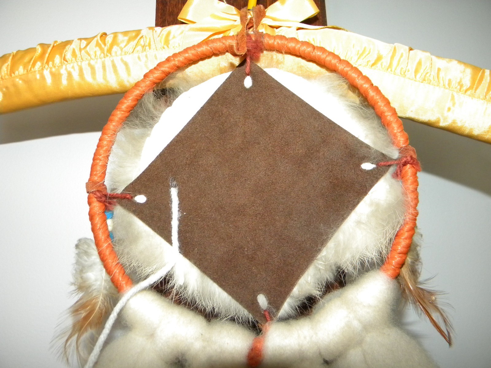 AMERICAN INDIAN HAND MADE MANDELLA BEADED DREAM CATCHER WALL HANGING