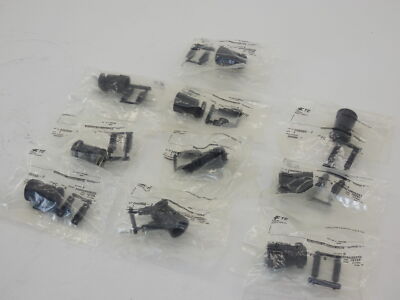 *Lot of 10* TE Connectivity 206966-7 Black Circular Cable Clamp Backshell REV...