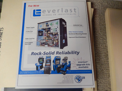 old stock EVER LAST GLOBAL VR    ARCADE GAME  FLYER    