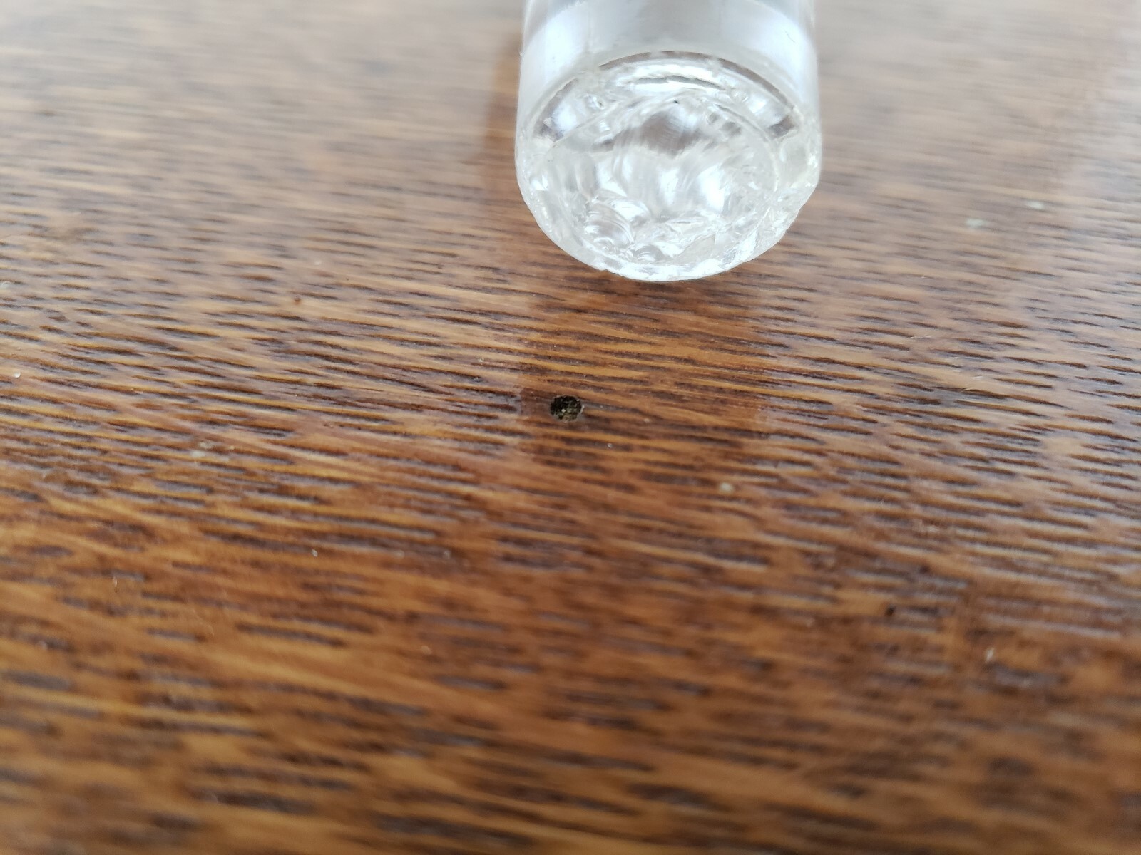 Antique Cut Glass Crystal Decanter Bottle Ball Prizm Stopper Only Vintage 3 inch