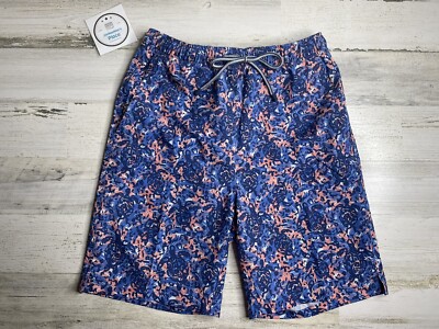 Peter Millar Turtle Tide Swim Trunks Carnival Blue Floral Small MSRP: $98 NWT!