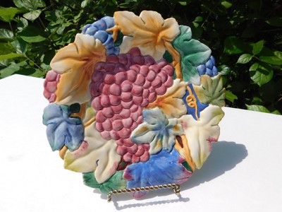 FITZ & FLOYD ESSENTIALS COLLECTORS SERIES GRAPES CANAPE PLATE 9