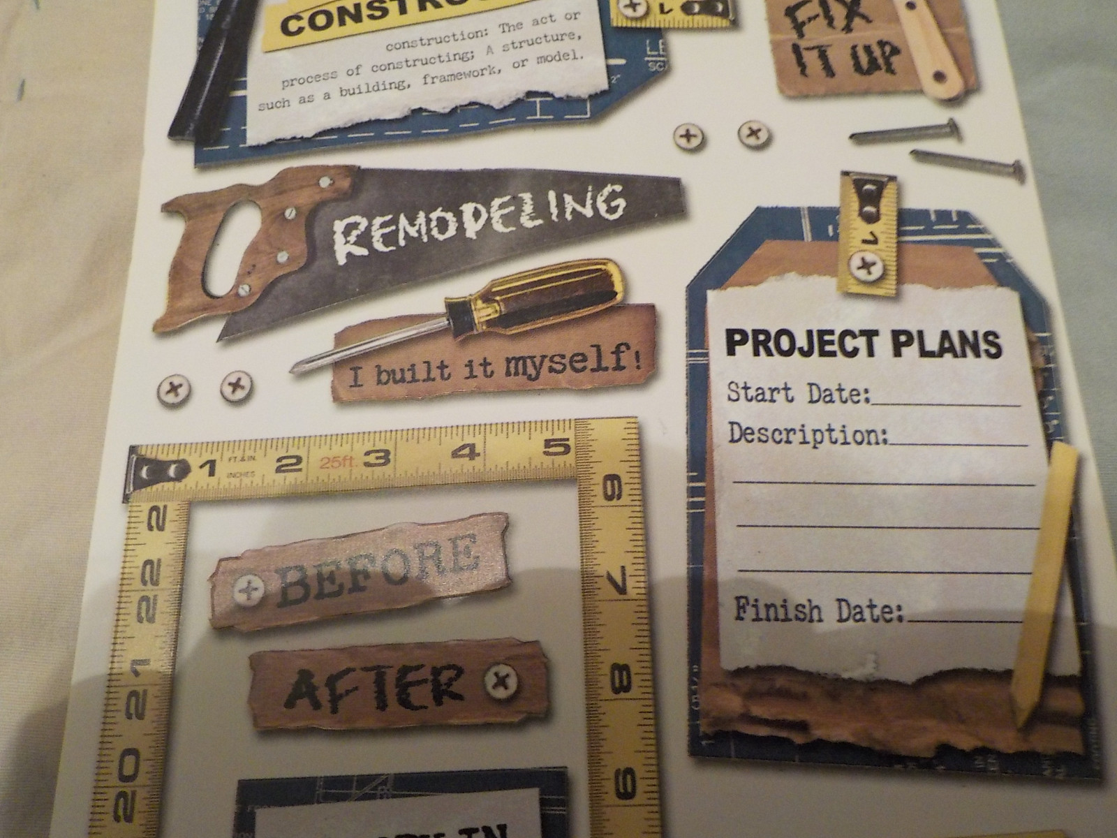 Karen Foster Design Construction Zone Stickers New One Sheet Archival Quality