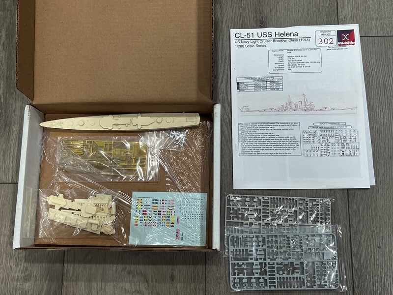 USS HELENA CL-50 WWII US CRUISER 1/700 RESIN MODEL KIT BY MIDSHIP MODELS