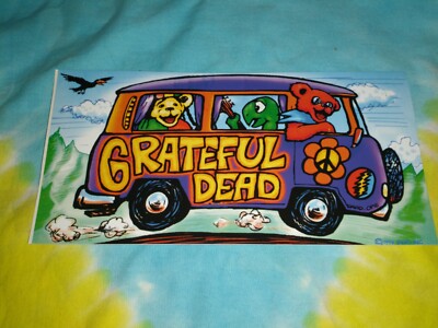 Grateful Dead Dancing Bears Terrapin Tour Bus 8.25 x 4 Inch Sticker