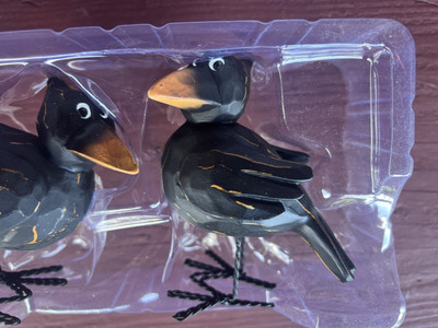 Hobby Lobby Black Judgmental Crows Halloween Fall Decor - Set of 3 Fall 2022 New