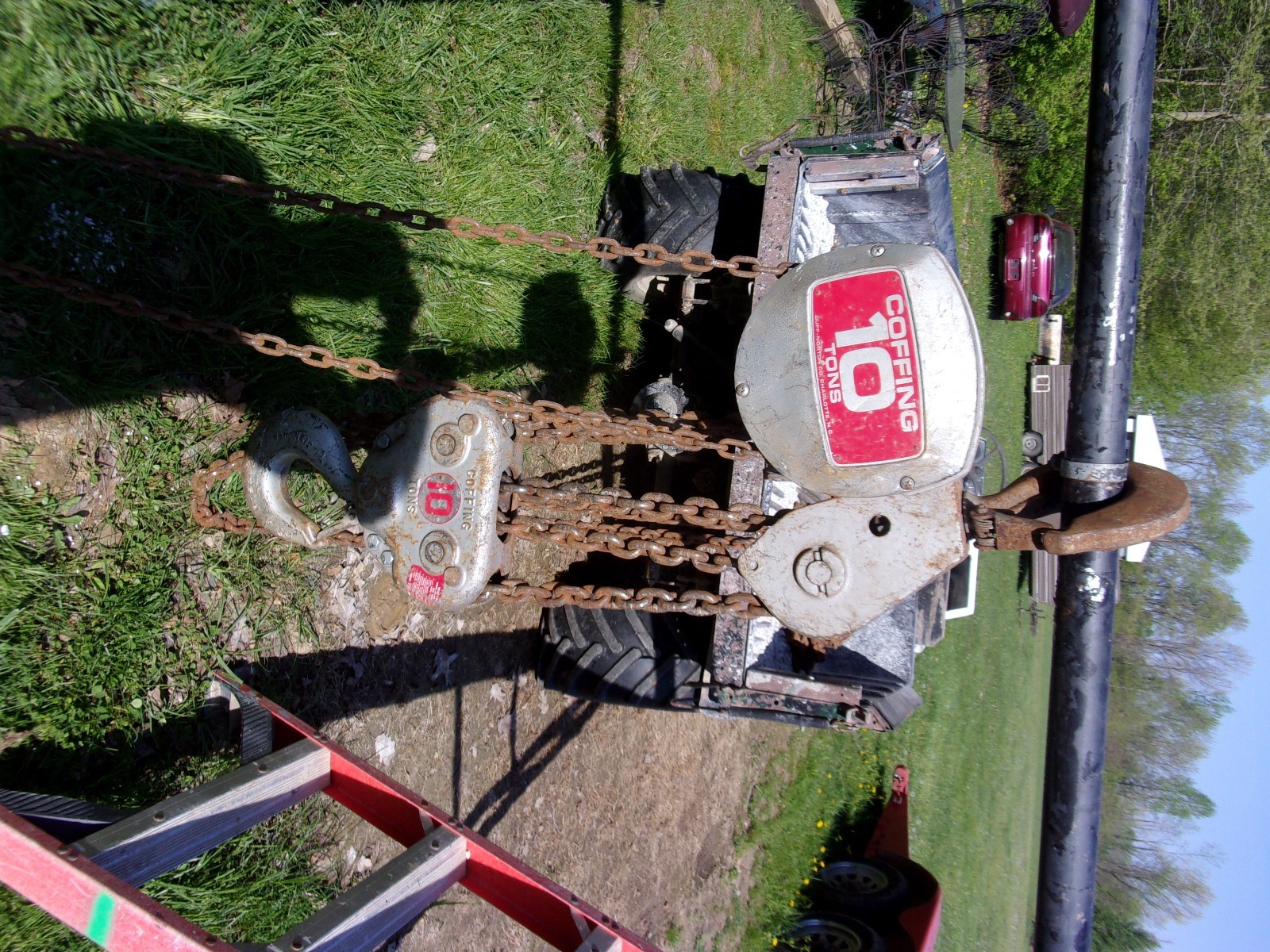 COFFING Manual 10 Ton Manual Chain Fall Hoist 30' Lift 20,000 lbs