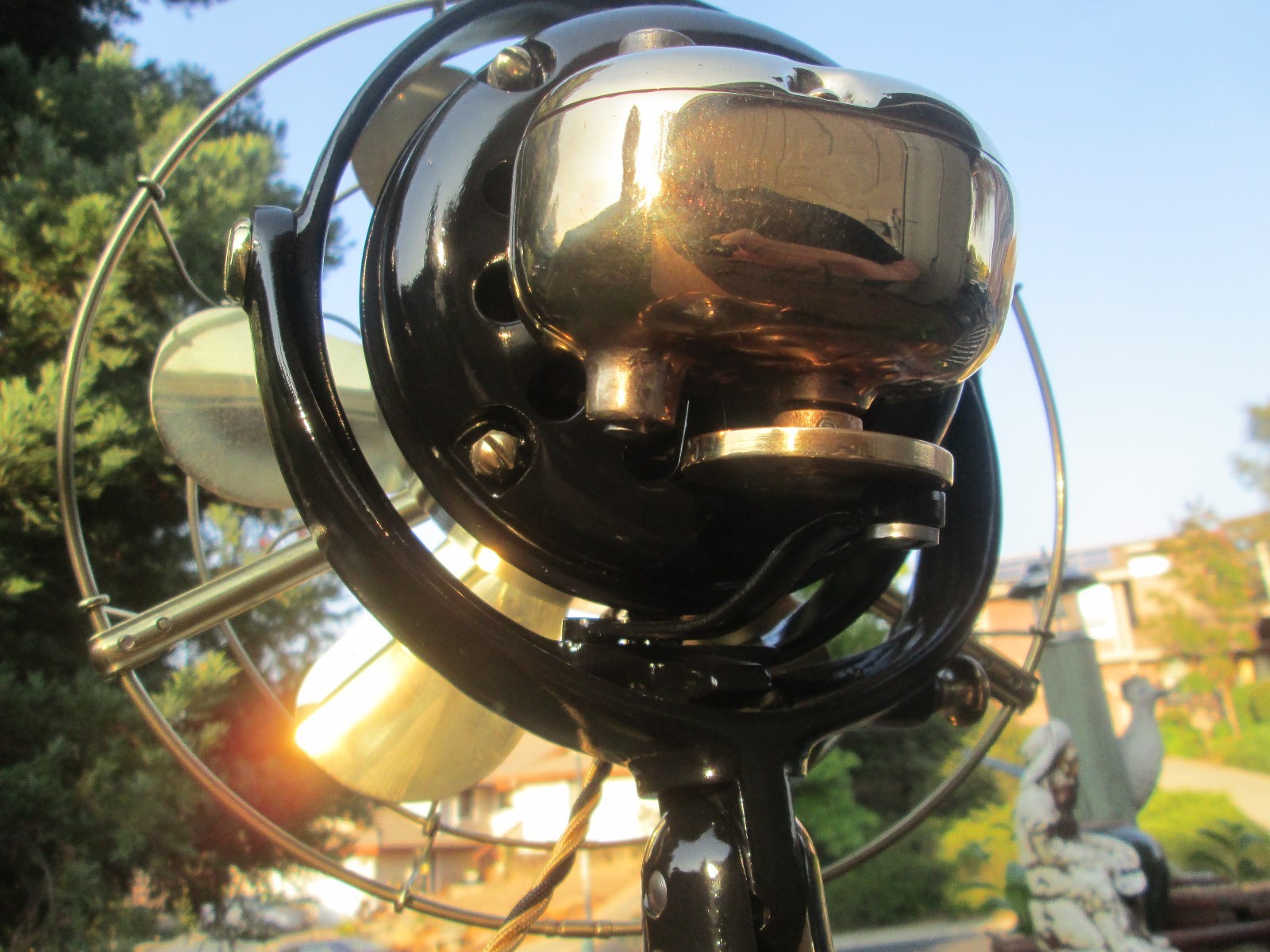 Antique General Electric GE KIDNEY Oscillating Fan 12