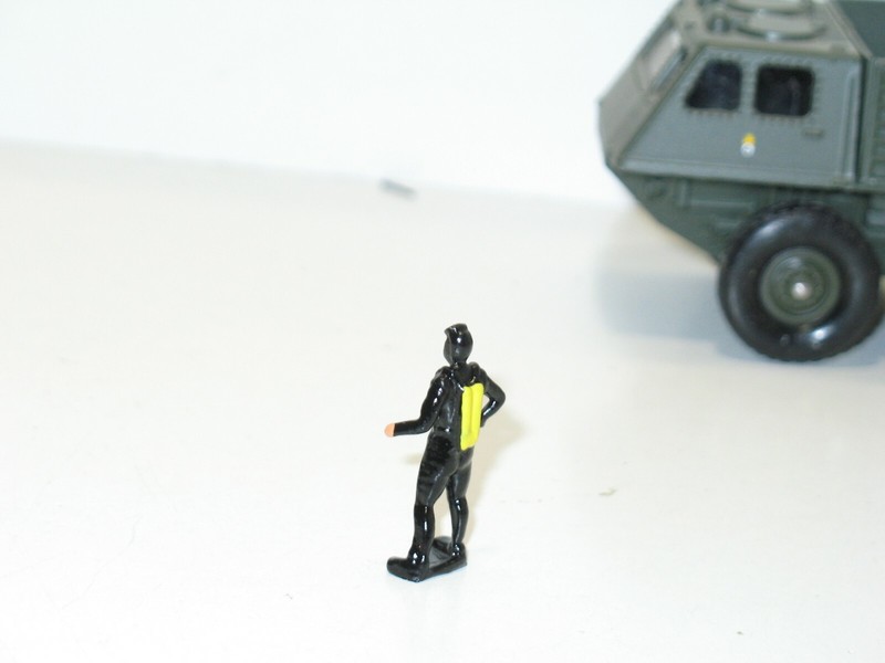 Solido Soldat Plongeur Homme Grenouille MÃ©Tal Noir  (Auroch Alvis) R14