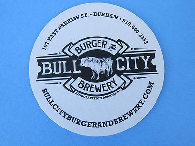 BEER COASTER ~ BULL CITY Burger & Brewery ~ Durham, NORTH CAROLINA ~ Cow, Steer