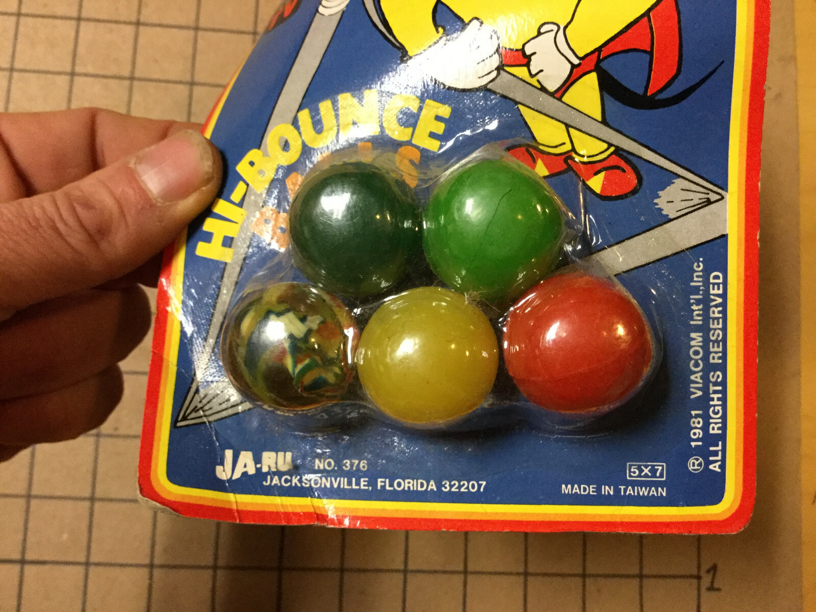 vintage Original UNUSED -- SEALED -- 1981 MIGHTY MOUSE hi-counce balls SUPER