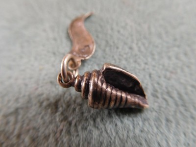Vintage  sterling conch shell charm with Florida tag