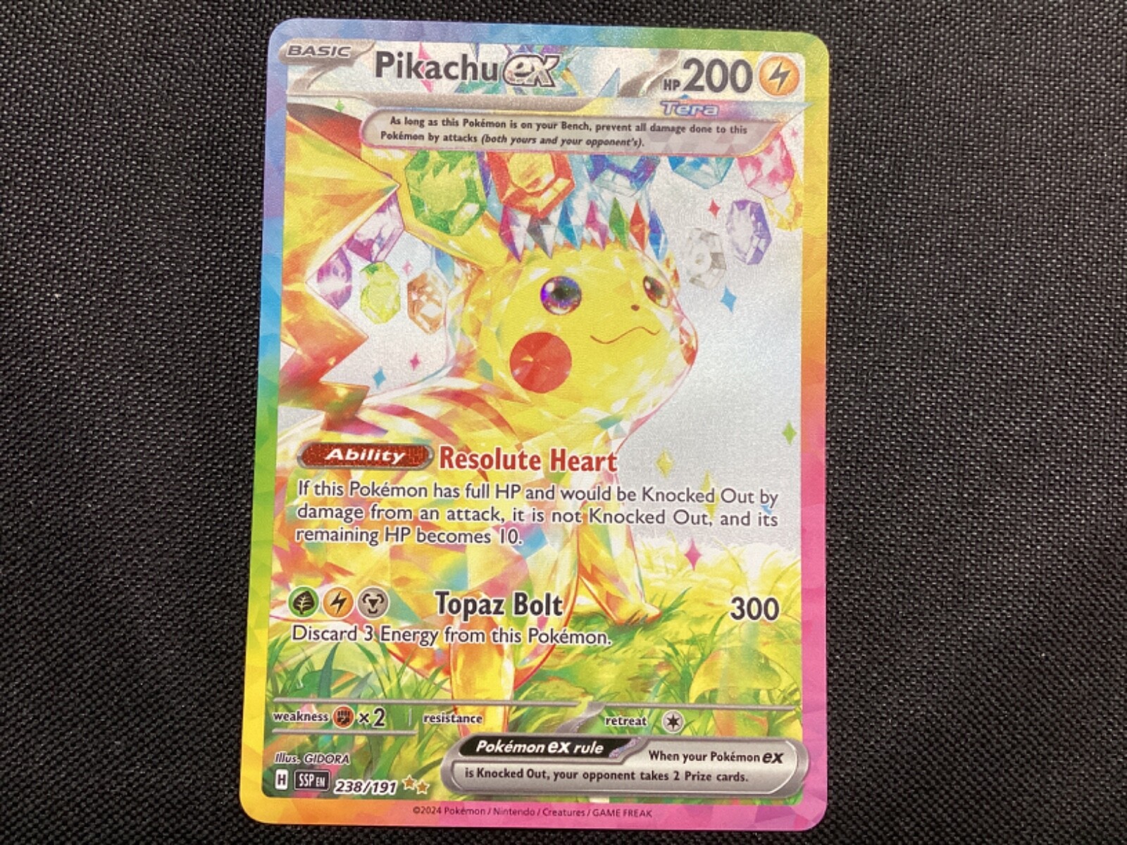 Pokémon Surging Sparks PIKACHU EX 238/191 Special