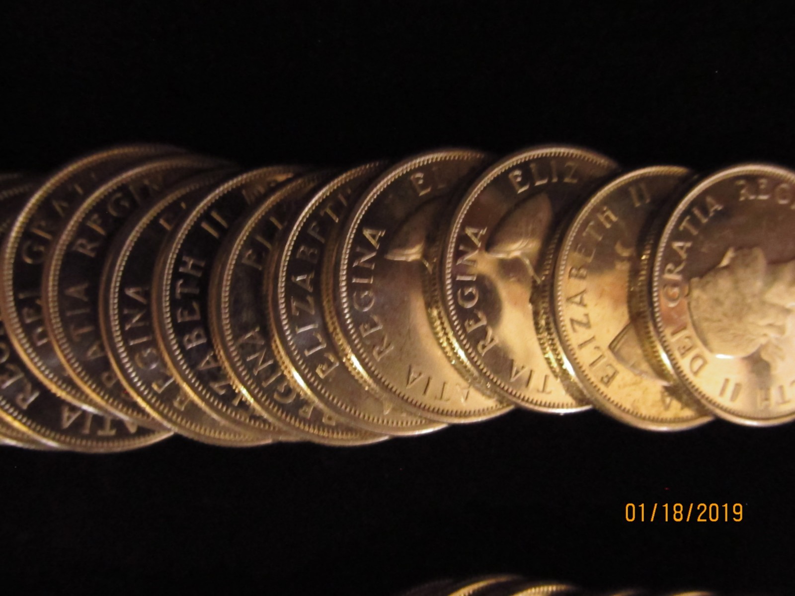 Two Rolls 40 Uncirculated 1964 Canada Half Dollar Silver Coins!