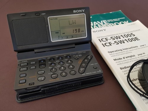 Sony ICF-SW100 world SW/MW/FM radio with case and handbook Sony ICF-SW100 world SW/MW/FM radio with case and handbook