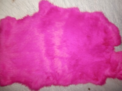 9''x14'' HOT PINK Rabbit Skin Hide Pelt Craft #013