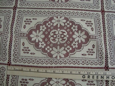 VTG NORMANS of SALSIBURY Lace Crochet BEDSPREAD Cotton Fringed 80