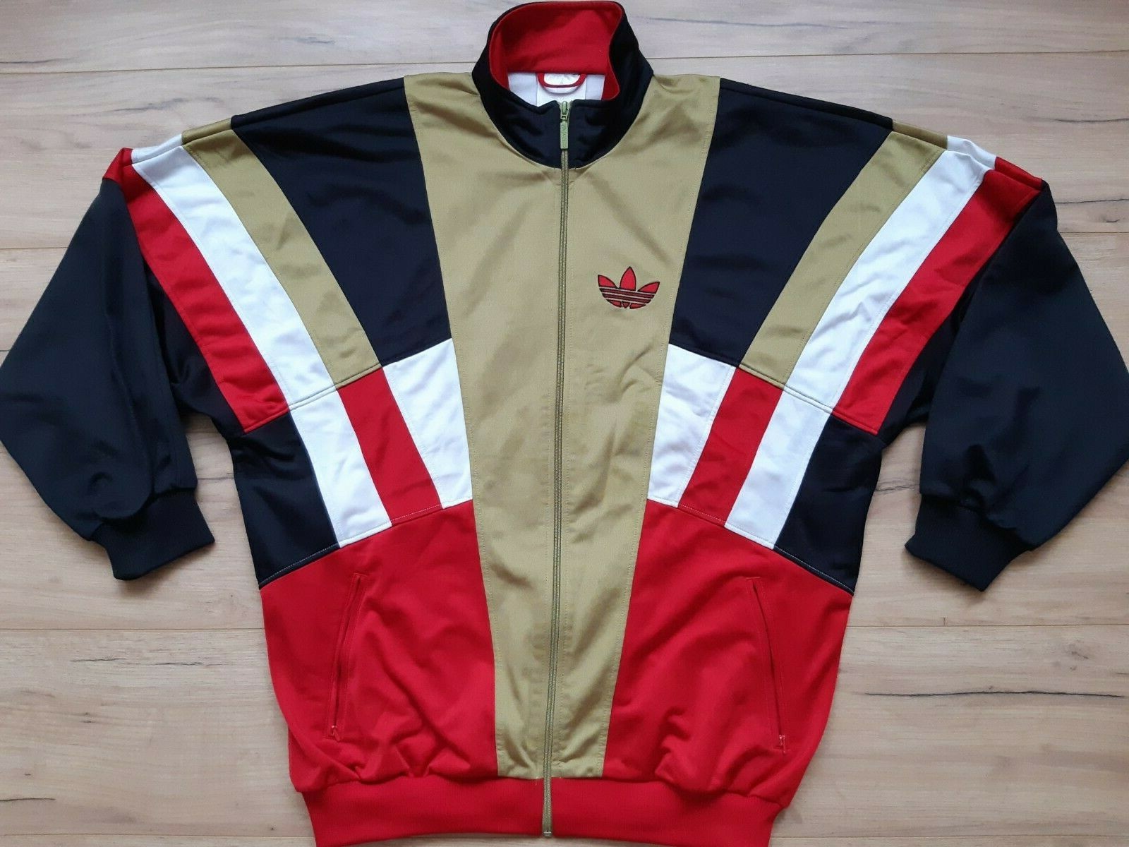 ADIDAS track jacket sweatshirt jumper top retro vintage 90's