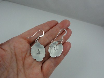 Sterling Silver Tooled Turquoise 1-3/4