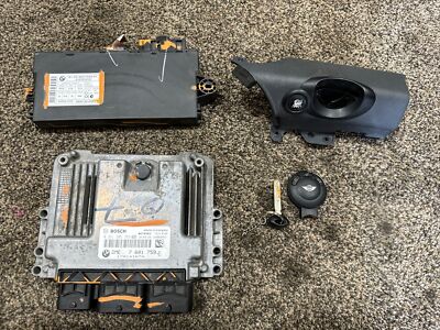 2010 Mini Cooper 1.6L N12 R56 ENGINE COMPUTER IGNITION KEY ECM ECU CAS 7 601 759