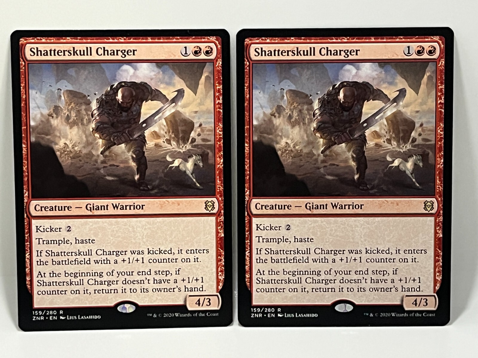 Shatterskull Charger 2x FOIL ZNR MTG Zendikar Rising Rare MINT red Shatterskull Charger 2x FOIL ZNR MTG Zendikar Rising Rare MINT red