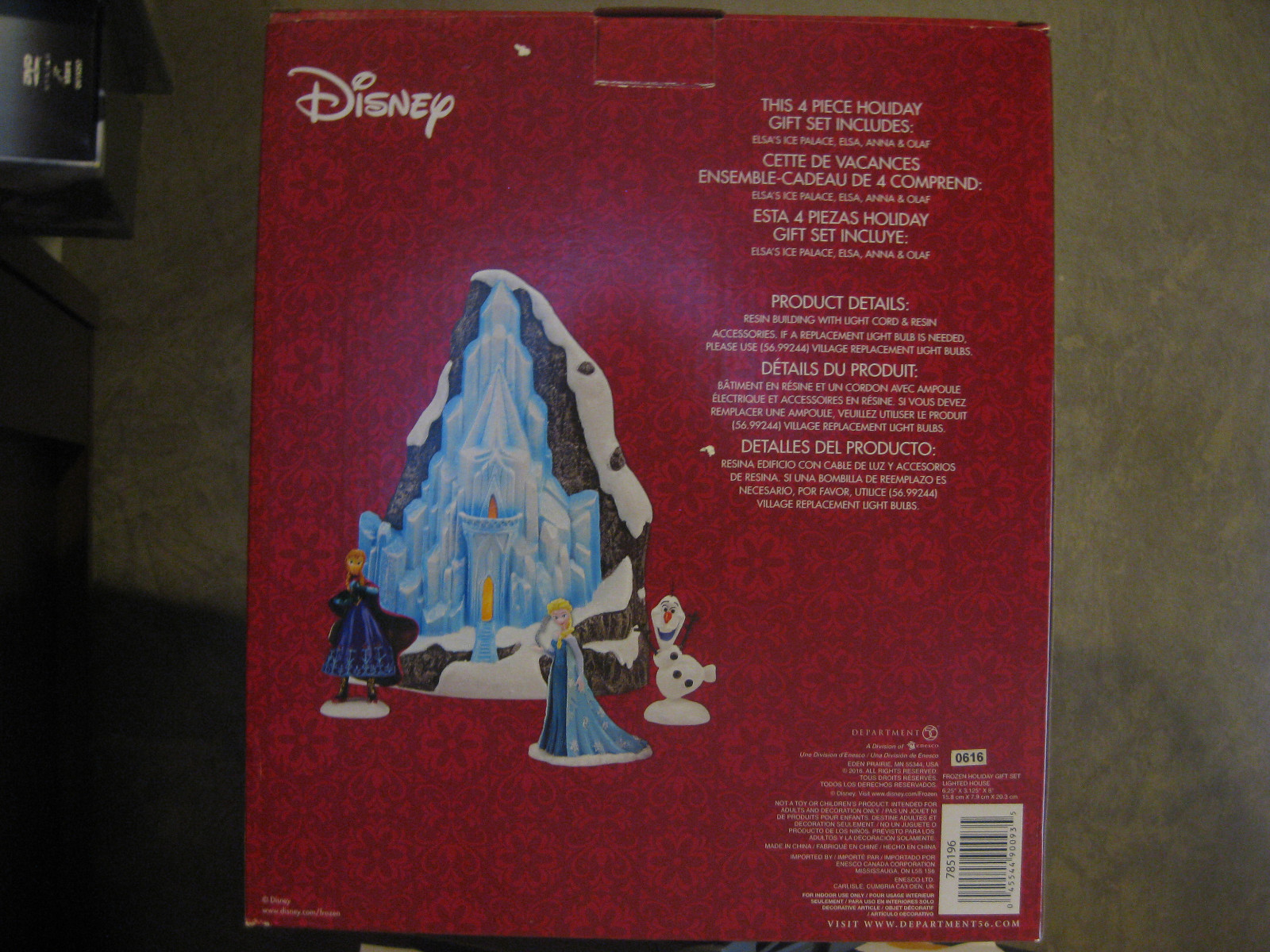 NEW DEPT 56 Frozen Holiday Gift Set Disney Pre-Lit Frozen Figurine Department 56