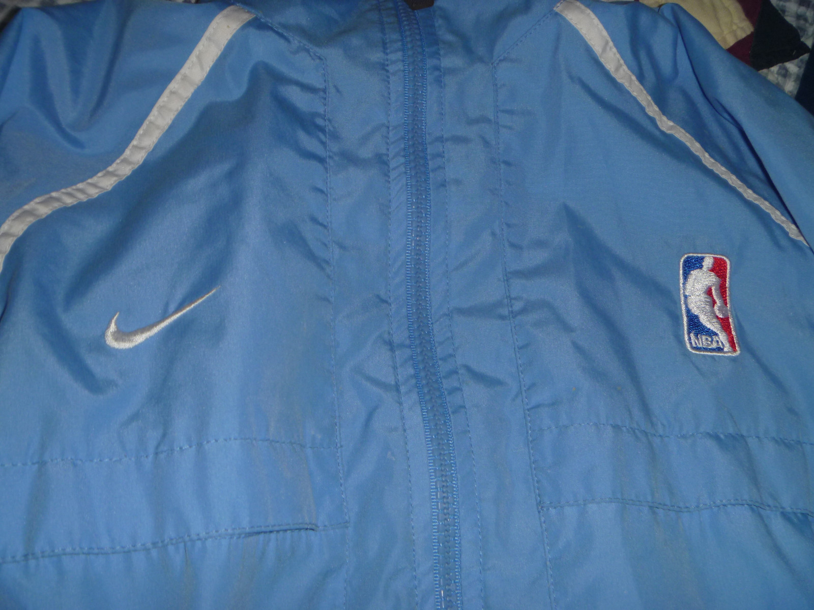 NIKE blue NBA JACKET boy lot SIZE 7 GRAY TEE xs NAVY AND1 basketball SHORTS