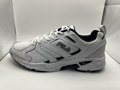 FILA Capture Mens 9.5 Wide Running Shoes Sneakers Athletic Walking White Blue